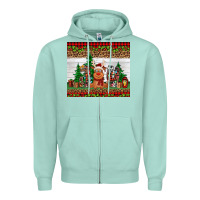 Seafoam joy reindeer Zipper Hoodie - Jasminsmagicworld