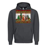 Smoke joy reindeer Zipper Hoodie - Jasminsmagicworld