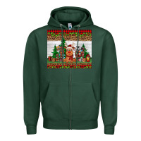 Sports Green joy reindeer Zipper Hoodie - Jasminsmagicworld