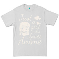 Dove Grey just a girl who loves anime Premium Tee - DesigneFamous