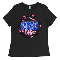 Black CNA Life Ladies Tee - CowhideDigitalArt