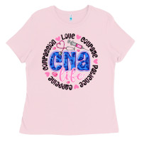 Bubblegum Pink CNA Life Ladies Tee - CowhideDigitalArt