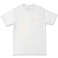 White just a girl who loves anime Premium Tee - DesigneFamous