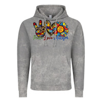 Cloud Rock peace love autism sunflower Vintage Hoodie - RacoonDesign