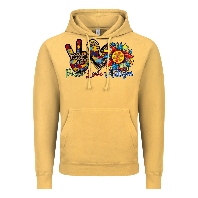 Peace Love Autism Sunflower Vintage Hoodie by RacoonDesign | Teevron