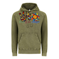 Vintage Olive peace love autism sunflower Vintage Hoodie - RacoonDesign