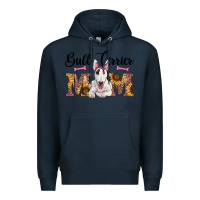 Navy western bull terrier mom Premium Hoodie - RanaPortraitStore