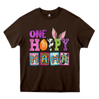 Chocolate Brown Easter Day One hoppy mama Heavy Core Tee - OliviaCreatesArt