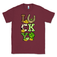 Burgundy St. Patrick's Western lucky Classic Tee - OliviaCreatesArt