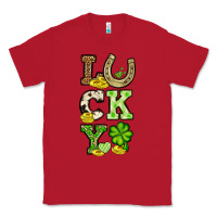 Red St. Patrick's Western lucky Classic Tee - OliviaCreatesArt