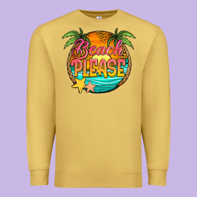 Beach Please Premium Sweatshirt Designed By Jasminsmagicworld