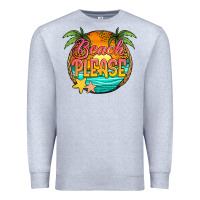 Heather Grey beach please Premium Sweatshirt - Jasminsmagicworld
