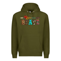 Army Green brave and aztec wood sunflower with arrow Premium Hoodie - Artiststas