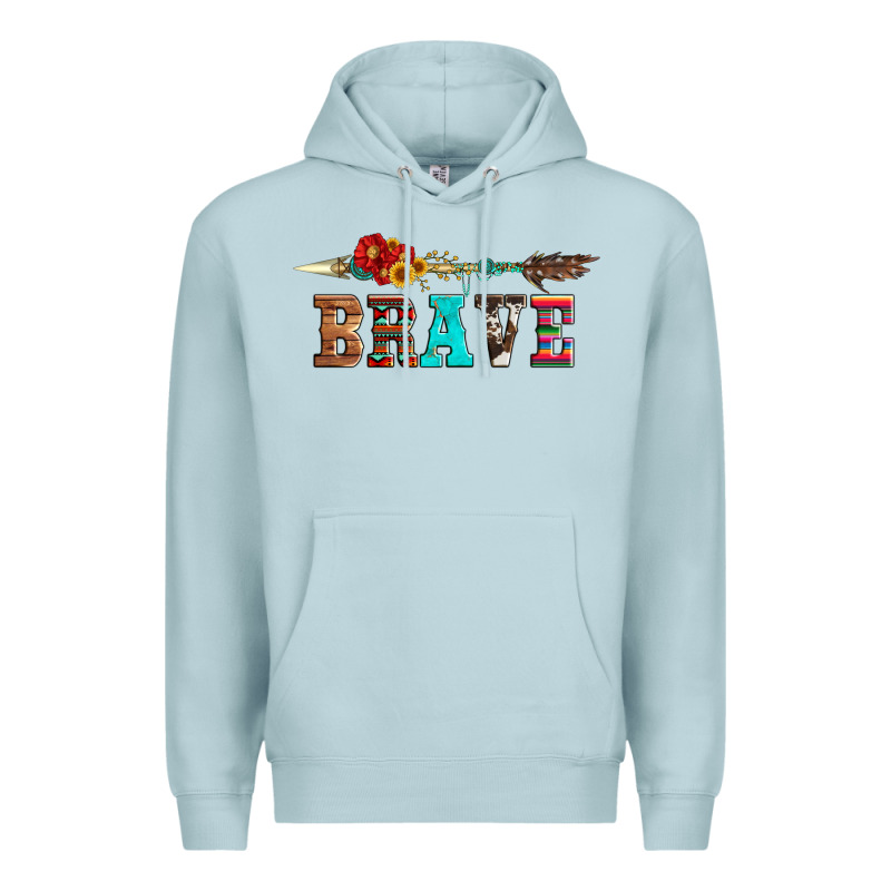 Brave And Aztec Wood Sunflower With Arrow Premium Hoodie by Artiststas | Teevron
