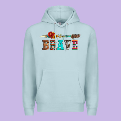 Brave And Aztec Wood Sunflower With Arrow Premium Hoodie Designed By Artiststas