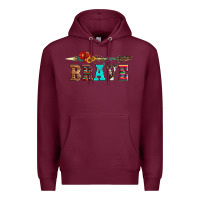Burgundy brave and aztec wood sunflower with arrow Premium Hoodie - Artiststas