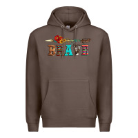 Coffee brave and aztec wood sunflower with arrow Premium Hoodie - Artiststas