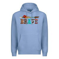 Colony Blue brave and aztec wood sunflower with arrow Premium Hoodie - Artiststas