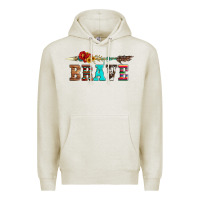 Oatmeal Heather brave and aztec wood sunflower with arrow Premium Hoodie - Artiststas