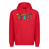 Red brave and aztec wood sunflower with arrow Premium Hoodie - Artiststas