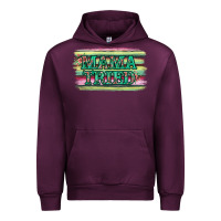 Mauve Wine Floral Mama Tried Urban Hoodie - Jasminsmagicworld