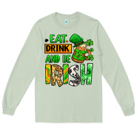 Matcha Eat drink and be Irish St. Patrick's Long Sleeve Tee - LillyAllenDesigns