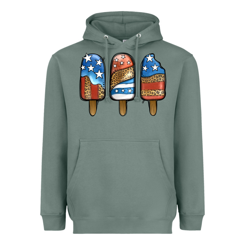 Patriotic Leopard Popsicles Heavyweight Hoodie by Jasminsmagicworld | Teevron