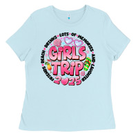 Baby Blue Grils Trip 2025 Ladies Tee - CowhideDigitalArt