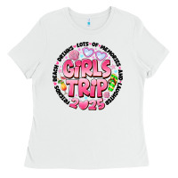White Grils Trip 2025 Ladies Tee - CowhideDigitalArt