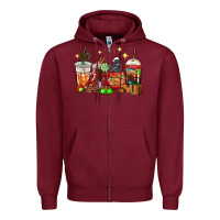 Burgundy Christmas coffee cups with Labrador Zipper Hoodie - RanaPortraitStore