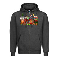 Charcoal Heather Christmas coffee cups with Labrador Zipper Hoodie - RanaPortraitStore