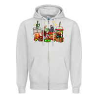 Dove Grey Christmas coffee cups with Labrador Zipper Hoodie - RanaPortraitStore