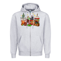 Heather Grey Christmas coffee cups with Labrador Zipper Hoodie - RanaPortraitStore