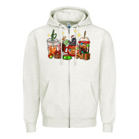 Oatmeal Heather Christmas coffee cups with Labrador Zipper Hoodie - RanaPortraitStore
