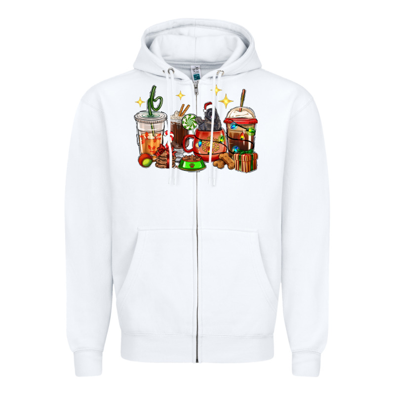 Christmas Coffee Cups With Labrador Zipper Hoodie by RanaPortraitStore | Teevron