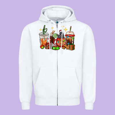 Christmas Coffee Cups With Labrador Zipper Hoodie Designed By Ranaportraitstore