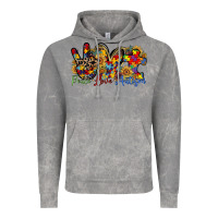 Cloud Rock peace love autism Vintage Hoodie - RacoonDesign