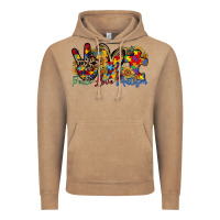 Vintage Coffee peace love autism Vintage Hoodie - RacoonDesign