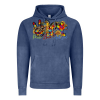 Vintage Denim peace love autism Vintage Hoodie - RacoonDesign