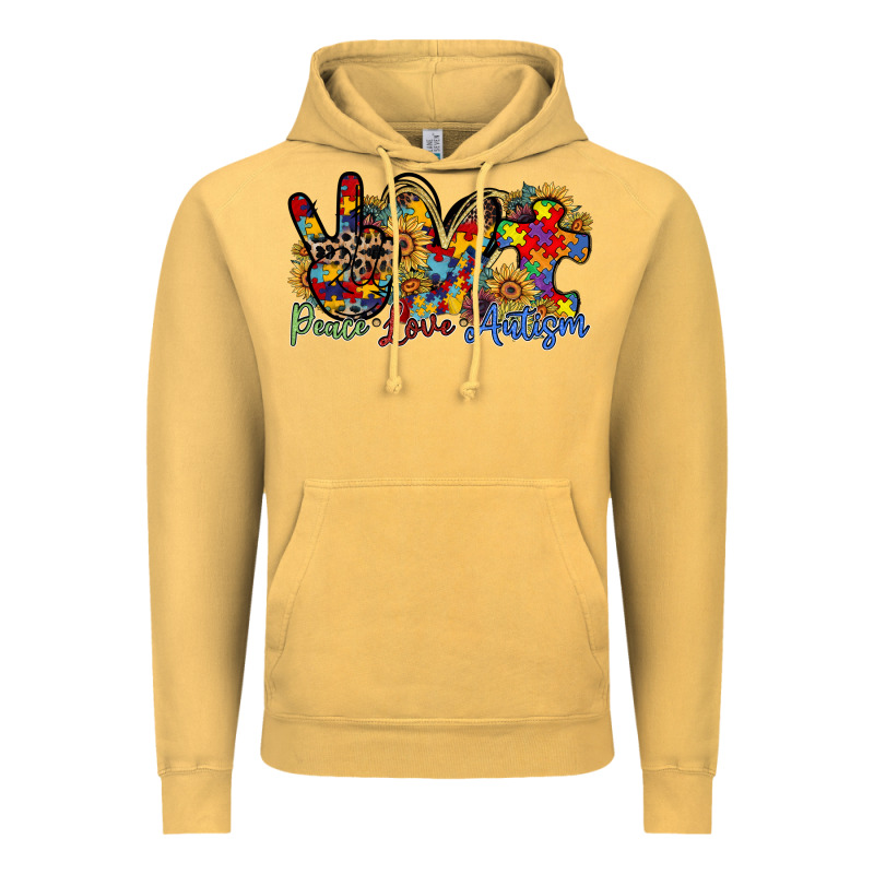 Peace Love Autism Vintage Hoodie by RacoonDesign | Teevron