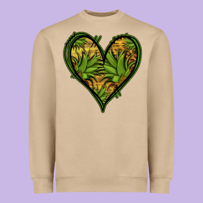 Pineapple Heart Heavyweight Sweatshirt Designed By Jasminsmagicworld