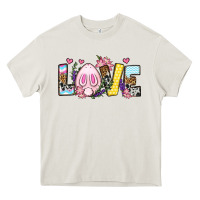 Cream Easter Day Love Easter Heavy Core Tee - OliviaCreatesArt