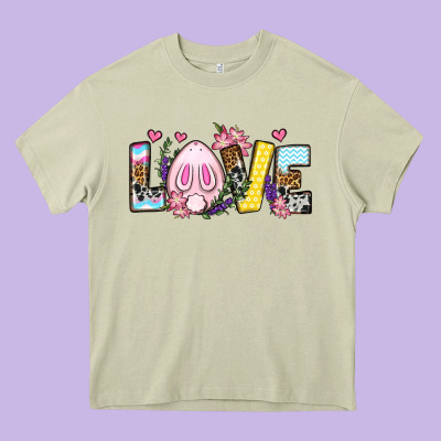 Easter Day Love Easter Heavy Core Tee Designed By Oliviacreatesart
