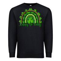 Black st. patrick's day happy go lucky Premium Sweatshirt - RanaPortraitStore