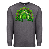 Charcoal Heather st. patrick's day happy go lucky Premium Sweatshirt - RanaPortraitStore