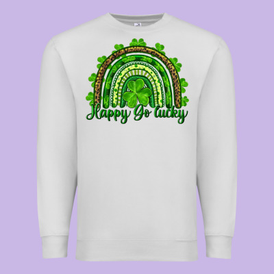 St. Patrick's Day Happy Go Lucky Premium Sweatshirt Designed By Ranaportraitstore