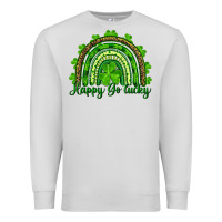 Dove Grey st. patrick's day happy go lucky Premium Sweatshirt - RanaPortraitStore