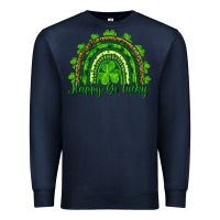Navy st. patrick's day happy go lucky Premium Sweatshirt - RanaPortraitStore