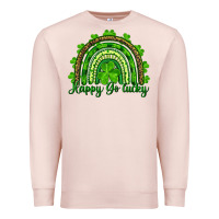 Pale Pink st. patrick's day happy go lucky Premium Sweatshirt - RanaPortraitStore