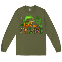 Army Green kiss me im irish st patricks lip stain Long Sleeve Tee - LillyAllenDesigns